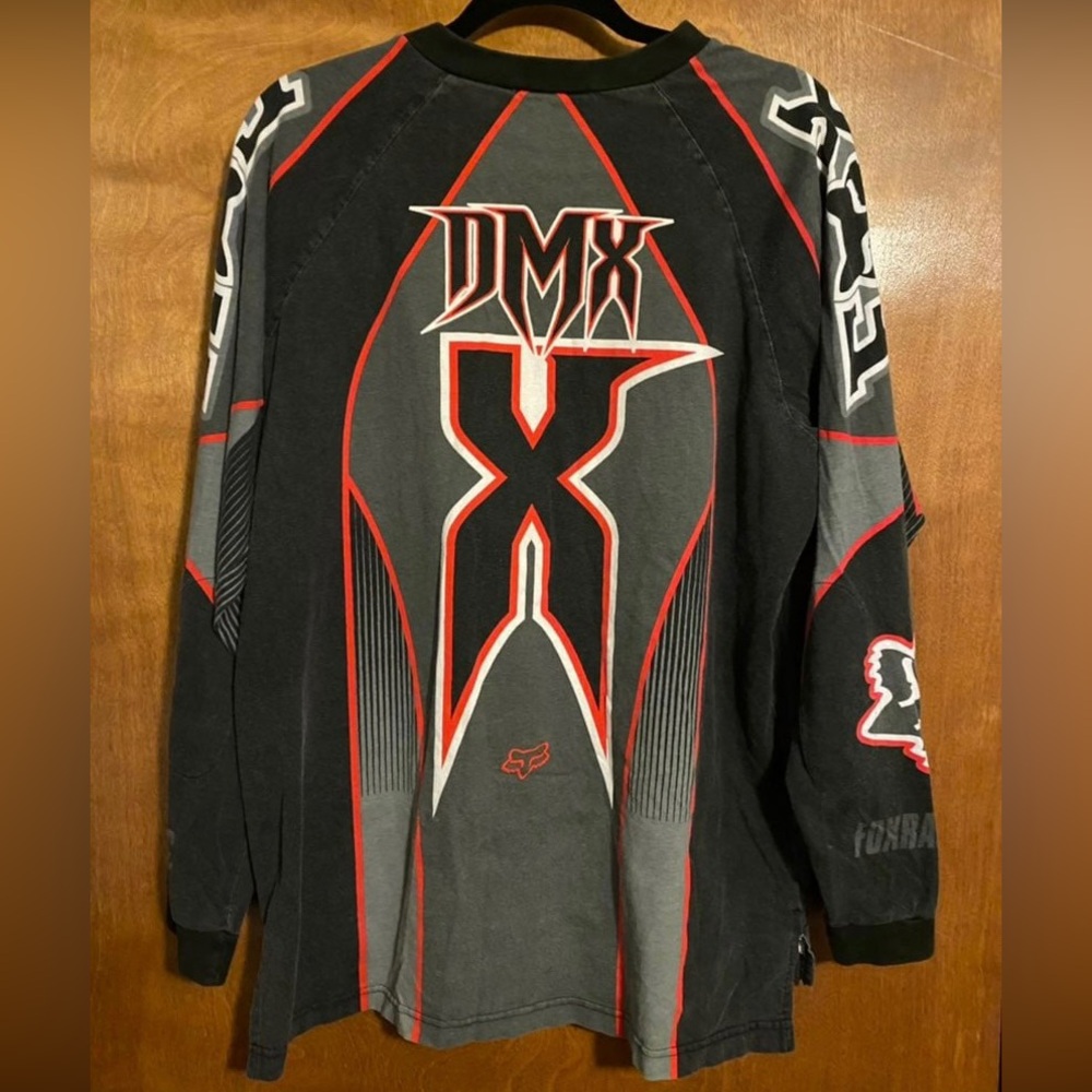 Vintage 90s Y2K Fox Racing DMX Jersey Motorcycle M Ruff Ryders Rap T